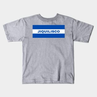 Jiquilisco City in El Salvador Flag Colors Kids T-Shirt